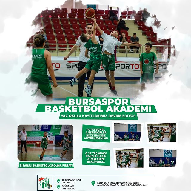 Bursaspor Basketbol Akademisi Yaz Okulu Kayıtları Devam Ediyor