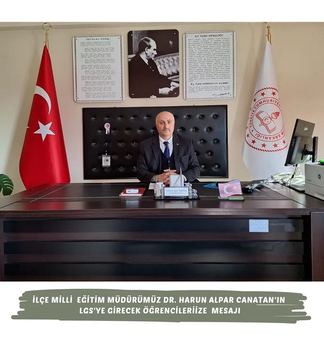 Armutlu Milli Eğitim Müdürü Dr. Harun Alpar Canatan’dan Liselere Geçiş Sınavı’na Başarı Dileği