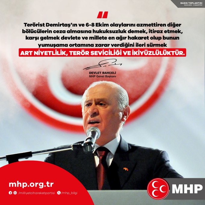 MHP Genel Başkanı Devlet Bahçeli: İtirazlar hukuksuzluk değil, devlete hakarettir
