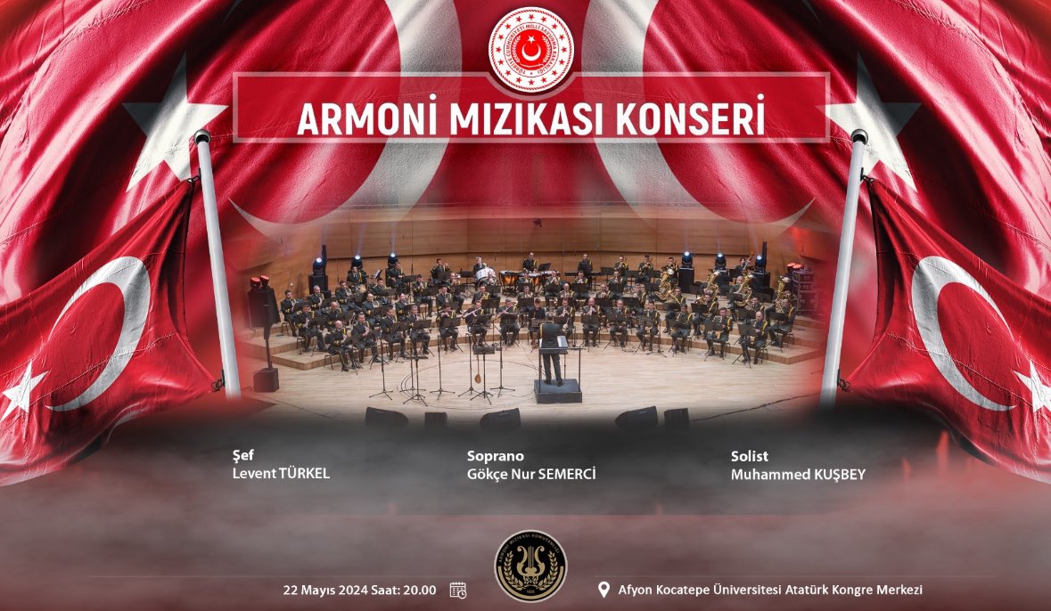 Türk Silahlı Kuvvetleri Armoni Mızıkası Afyon Kocatepe Üniversitesi'nde Konser Verecek
