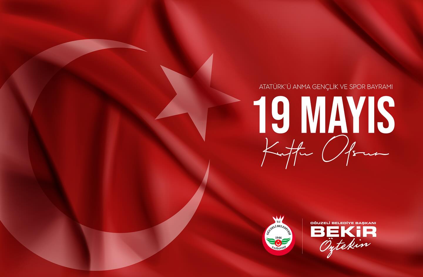 Oğuzeli Belediyesi, 19 Mayıs Atatürk'ü Anma, Gençlik ve Spor Bayramını Kutladı