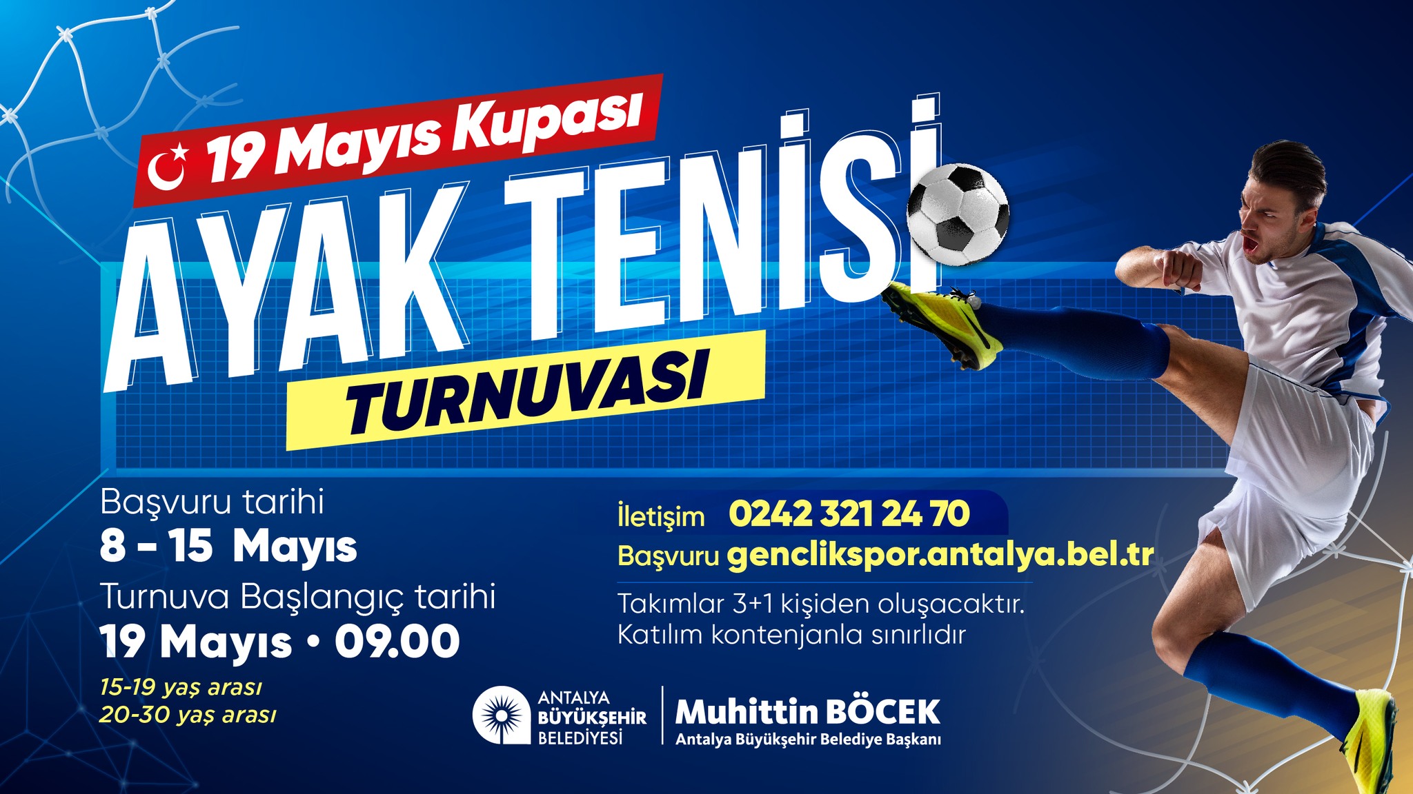 Antalya Büyükşehir Belediyesi, Gençlere Ayak Tenisi Turnuvası Düzenliyor