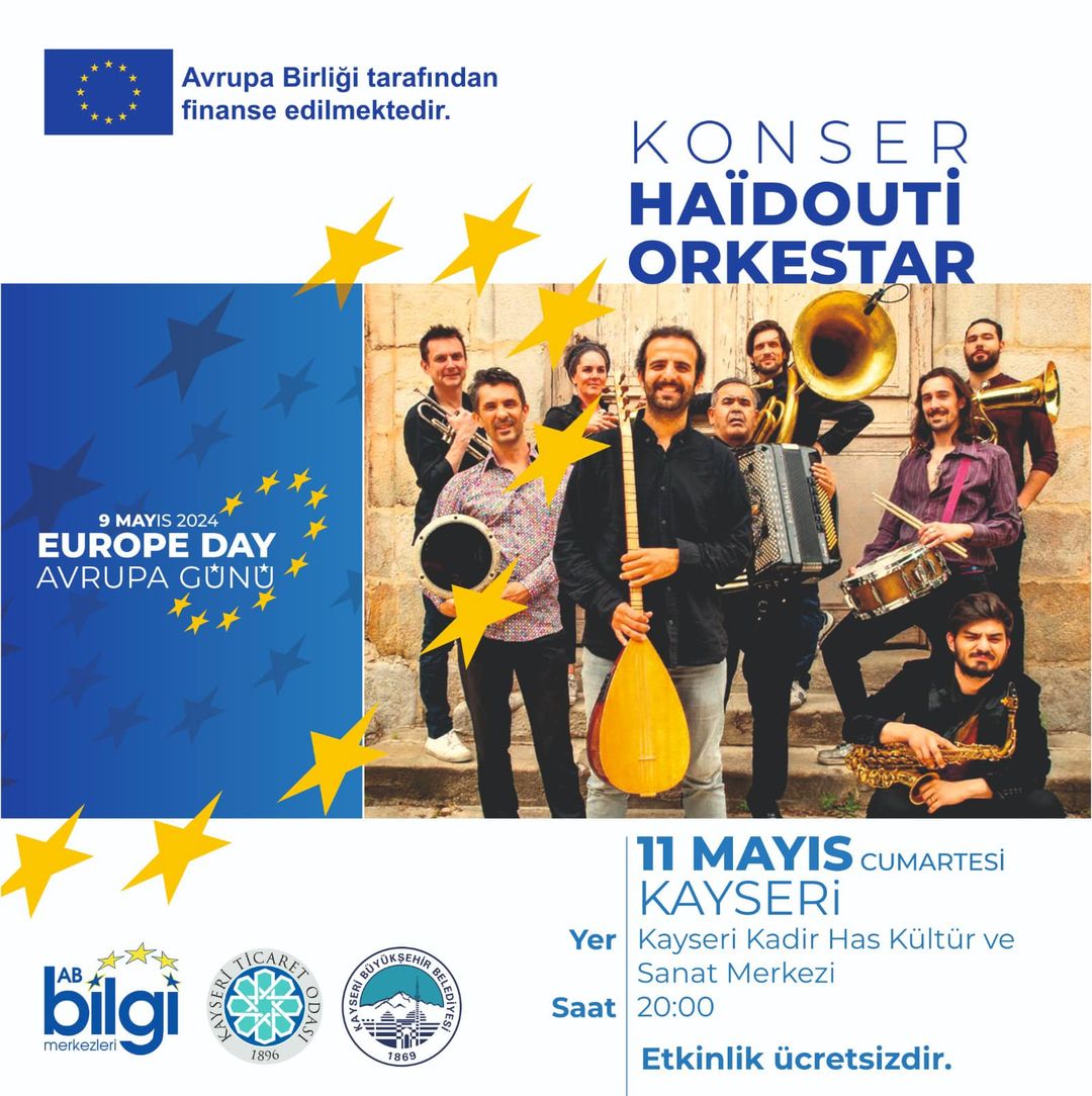 Kayseri'de Avrupa Günü Kutlamaları Kapsamında Özel Bir Konser Düzenlenecek