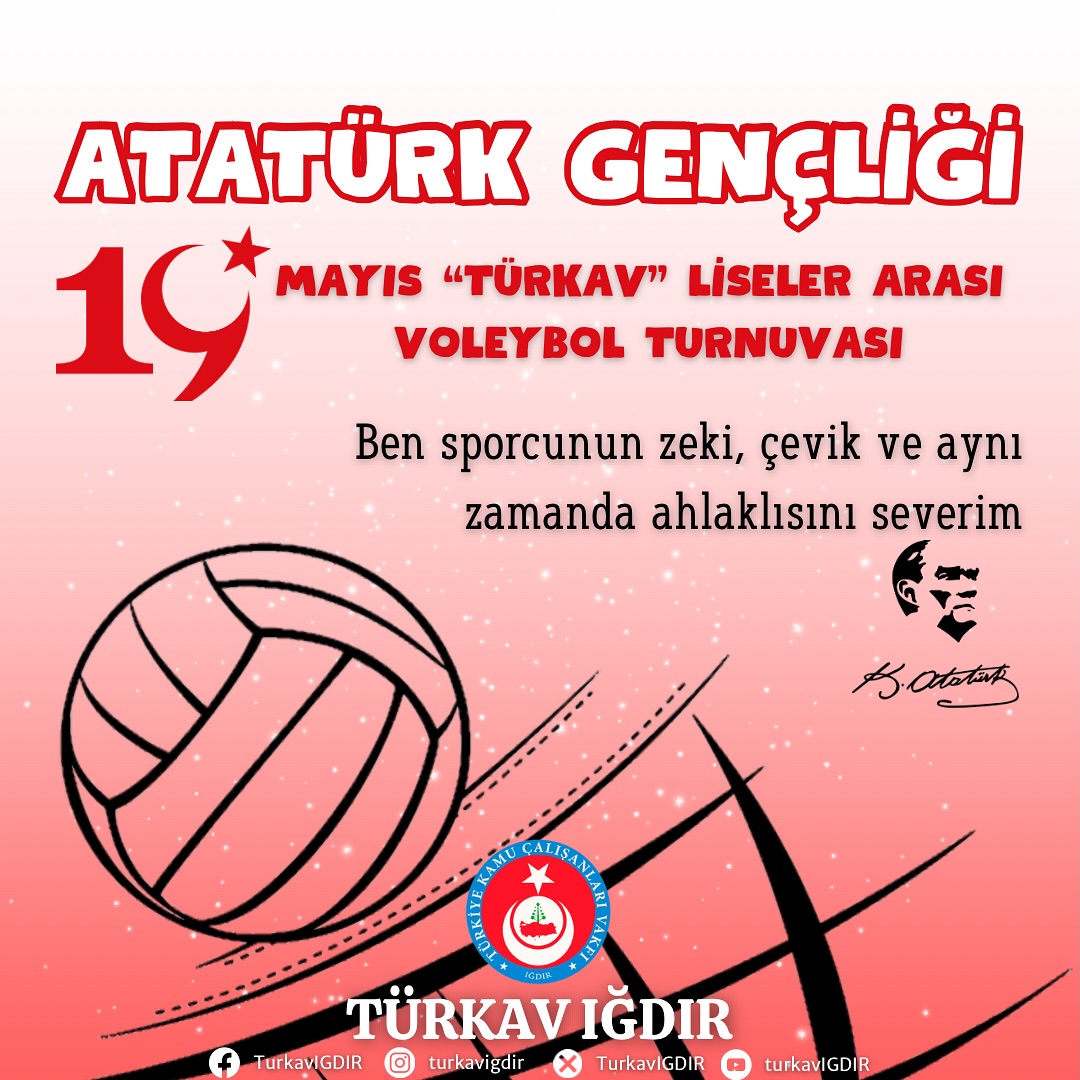 
TÜRKAV, Iğdır'da Lise Öğrencileri Arasında Voleybol Turnuvası Düzenleyecek
