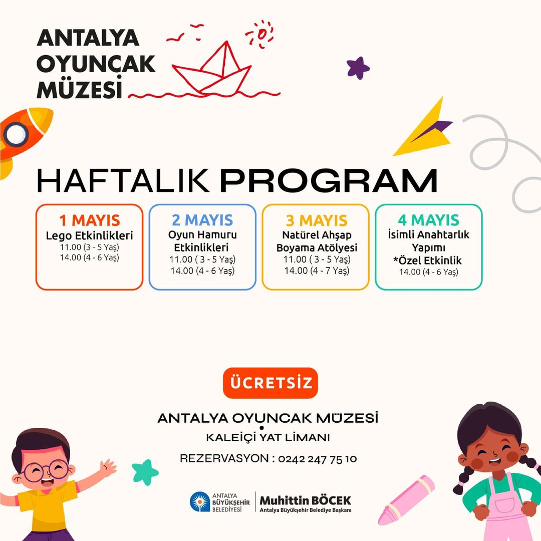 Antalya'daki Oyuncak Müzesi, Çocuklara Ücretsiz Eğitici Etkinlikler Sunacak